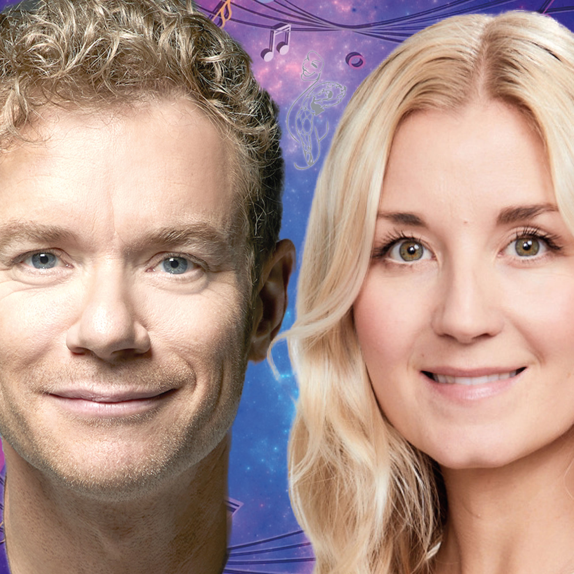 Singers Peter Johansson and Emmi Christensson 